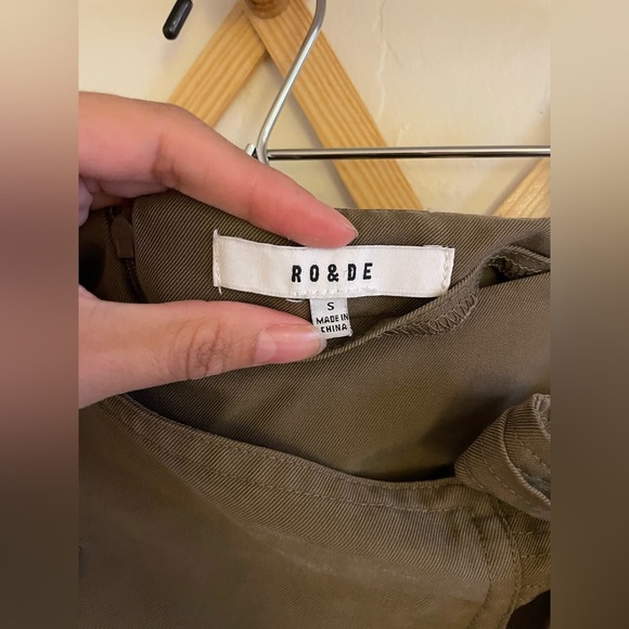 Anthropologie Skirt Women's S Ro and De Olive Green Asymmetrical Wrap Pencil - Picture 3 of 8